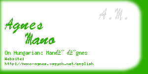 agnes mano business card